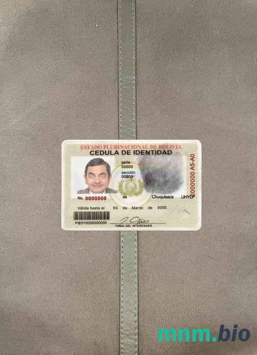 Boliwia ID fotowygląd skan i fotorealistyczny snapshot, 2 w 1
